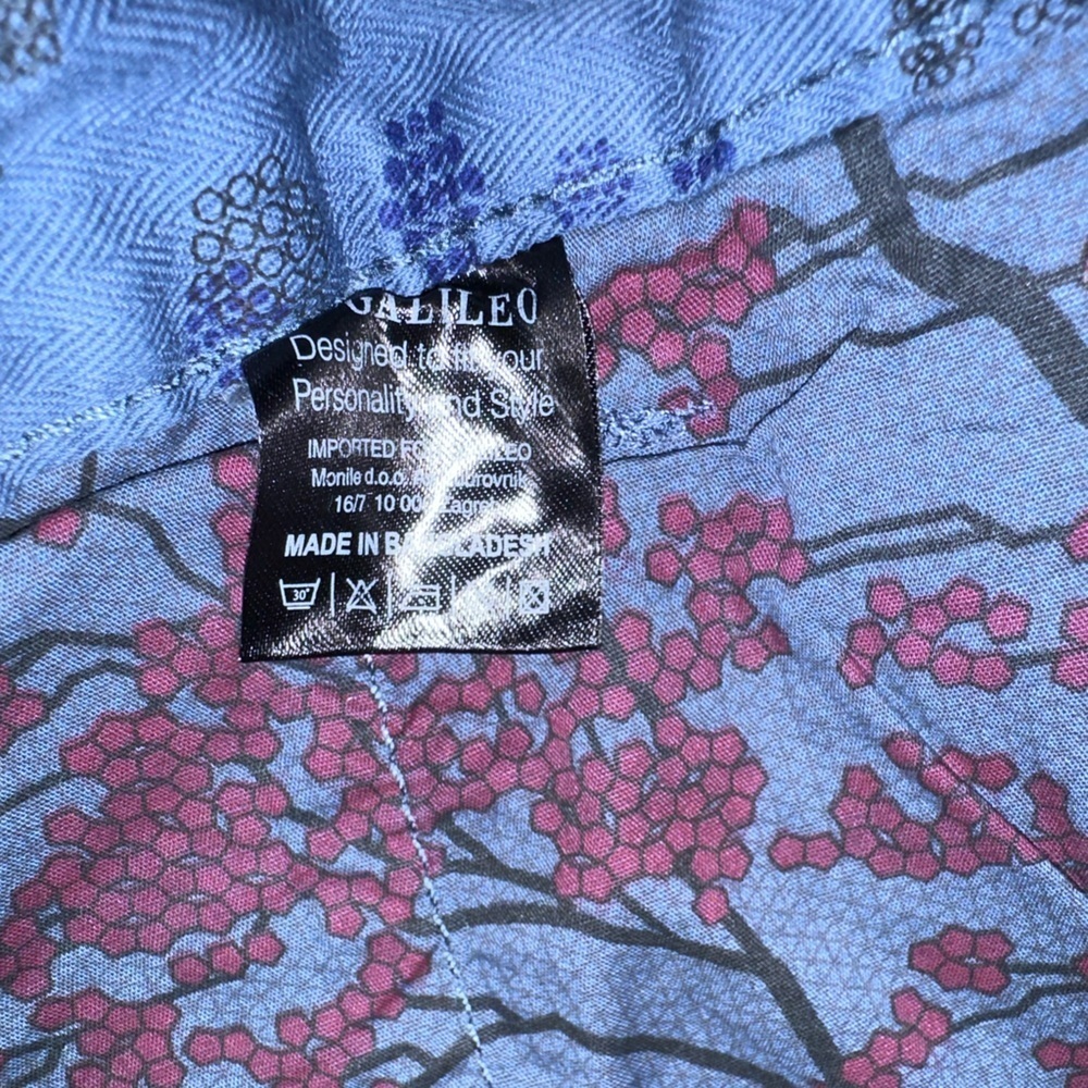 Galileo Regular Fit Chino Pants Blue Size 50 New With Tags Waist 35 - Picture 6 of 7